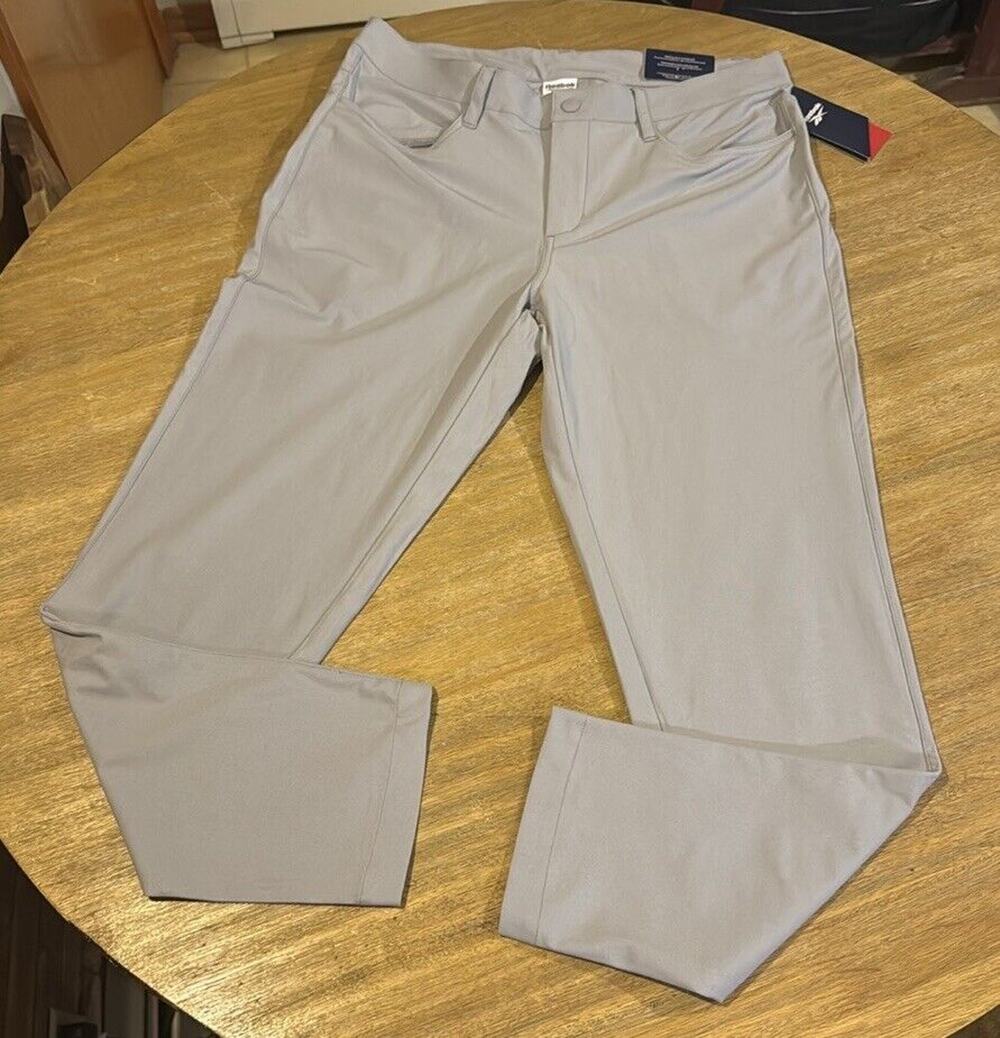 NEW Reebok 5-pocket voyager pants Light grey Sz Large (36 x 32)